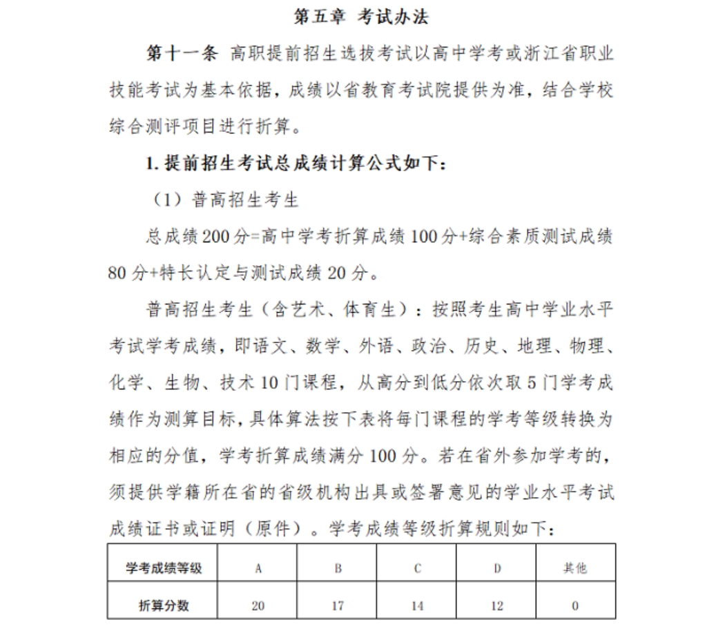 浙江宇翔職業(yè)技術(shù)學院2023年高職提前招生章程