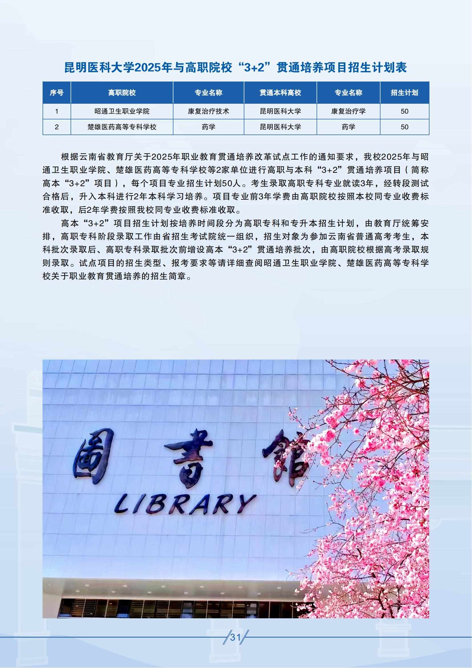 昆明醫(yī)科大學(xué)－2025年招生簡(jiǎn)章